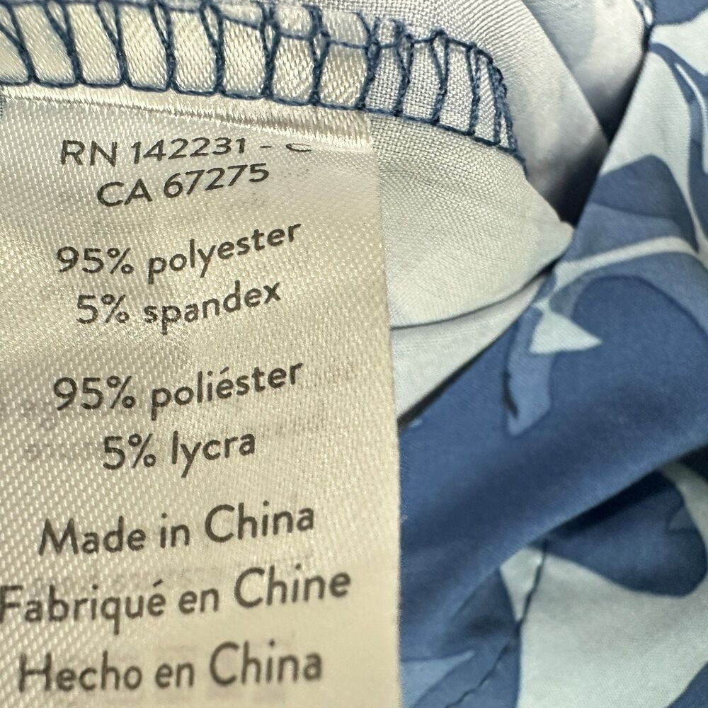 RipSkirt Hawaii Sun Dress Maxi Long Womens L Blue Floral Beach Resort Pockets - Picture 15 of 16